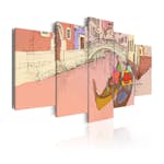 Tavla Arkiio Romantic Gondolas 5 delar