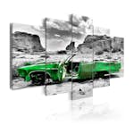 Tavla Arkiio Green Retro Car At Colorado Desert