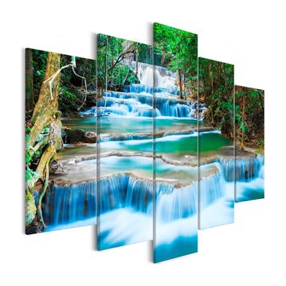 Tavla Arkiio Blue Waterfall In Kanchanaburi Thailand