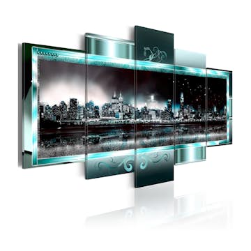 Tavla Arkiio Turquoise New York Starry Night