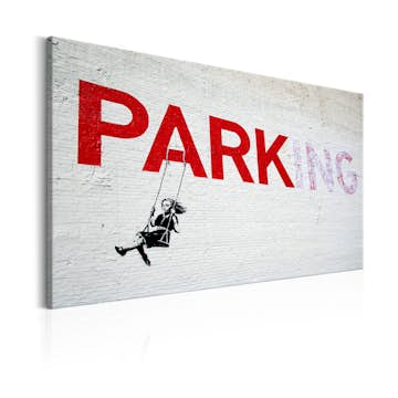 Tavla Arkiio Parking Girl SwIng By Banksy
