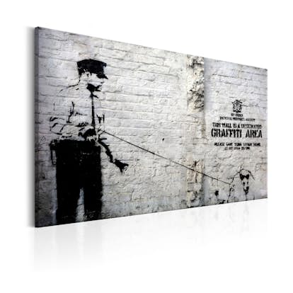 Tavla Arkiio Graffiti Area Police And A Dog By Banksy
