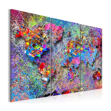 Tavla Arkiio World Map Colourful Whirl