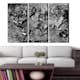 Tavla Arkiio World Map Grey Thread