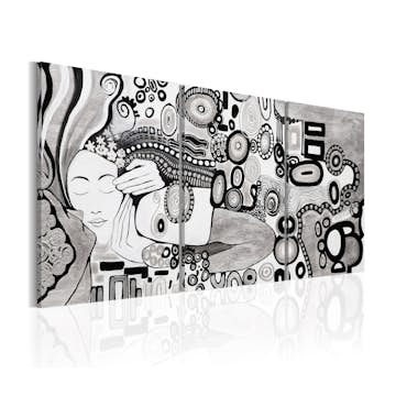 Handmålad Tavla Arkiio Silver Kiss