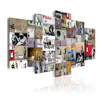 Tavla Arkiio Art Of Collage Banksy IV