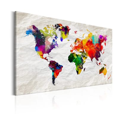 Tavla Arkiio World Map Rainbow Madness