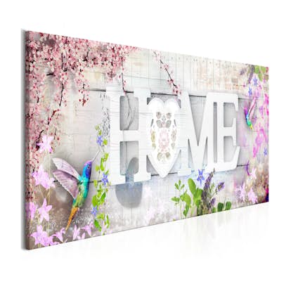 Tavla Arkiio Home and Hummingbirds Pink