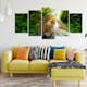 Tavla Arkiio Leopard Lying Green 5 delar