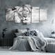 Tavla Arkiio The King Of Beasts Black and White 5 delar