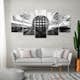Tavla Arkiio Metal Ball Wide Black And White 5 delar
