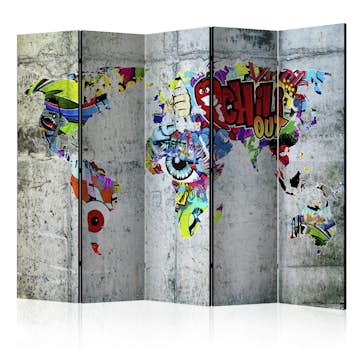 Rumsavdelare Arkiio Graffiti World 225x172 cm