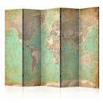 Rumsavdelare Arkiio Turquoise World Map 225x172 cm
