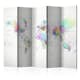 Rumsavdelare Arkiio White-Colorful World Map 225x172 cm