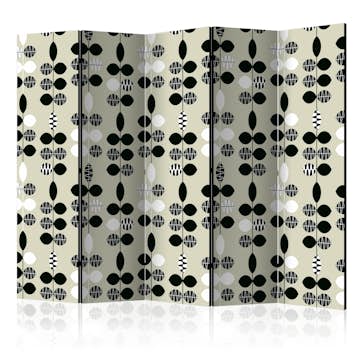 Rumsavdelare Arkiio Black and White Dots II 225x172 cm