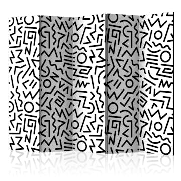 Rumsavdelare Arkiio Black and White Maze II 225x172 cm