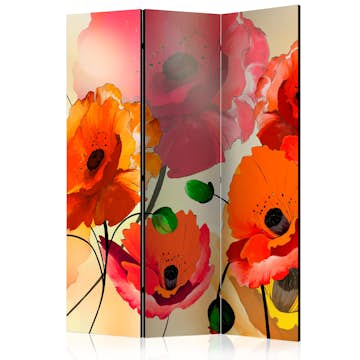 Rumsavdelare Skärmvägg Arkiio Velvet Poppies Motiv 3 135x172 cm