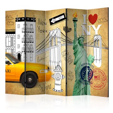 Rumsavdelare Arkiio One Way New York II 225x172 cm