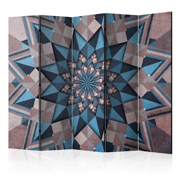 Rumsavdelare Arkiio Star Mandala Brown and Blue II 225x172 cm