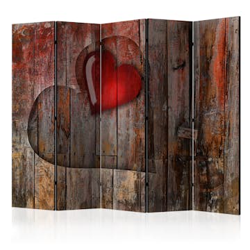 Rumsavdelare Arkiio Heart on Wooden Background II 225x172 cm