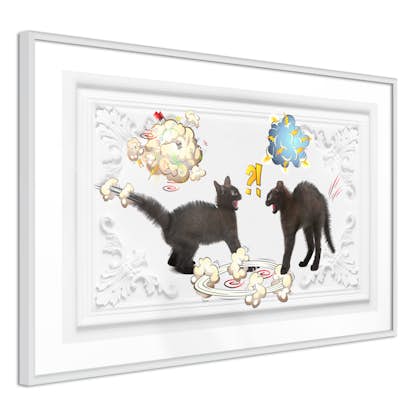 Poster Artgeist Affisch Cat Quarrel