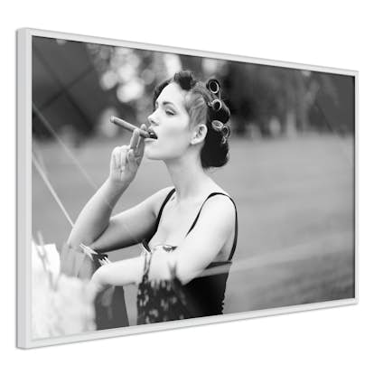 Poster Artgeist Affisch Woman with Cigar