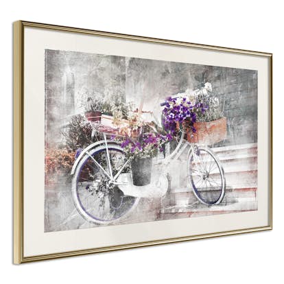 Poster Artgeist Affisch Floral Bike