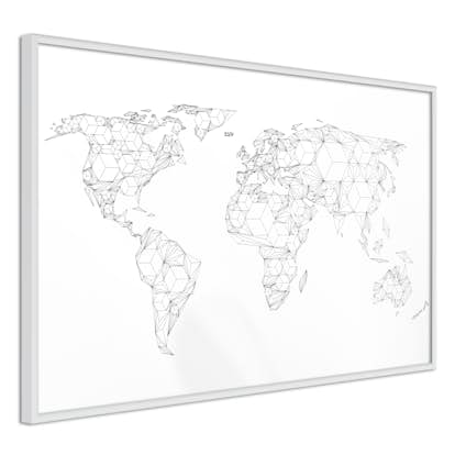 Poster Artgeist Affisch Geometric Map