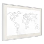 Poster Artgeist Affisch Geometric Map