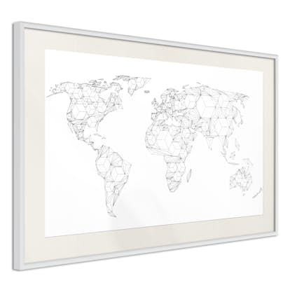 Poster Artgeist Affisch Geometric Map