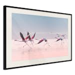 Poster Artgeist Affisch Flamingos Race