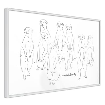 Poster Artgeist Affisch Meerkats Family