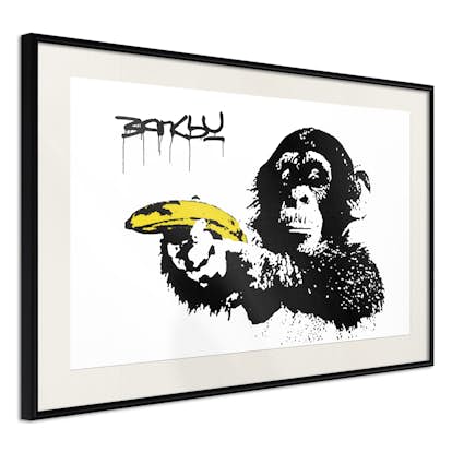 Poster Artgeist Affisch Banksy Monkey with Banana