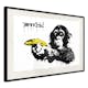 Poster Artgeist Affisch Banksy Monkey with Banana