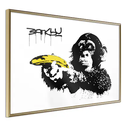 Poster Artgeist Affisch Banksy Monkey with Banana