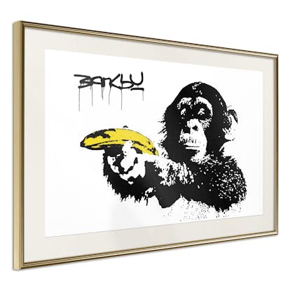 Poster Artgeist Affisch Banksy Monkey with Banana