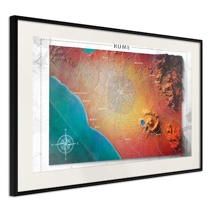 Poster Artgeist Affisch Isometric Map Rome