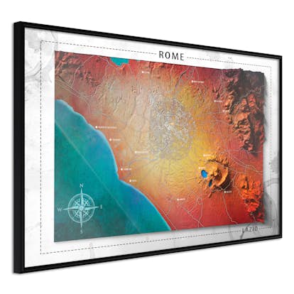 Poster Arkiio Affisch Isometric Map Rome