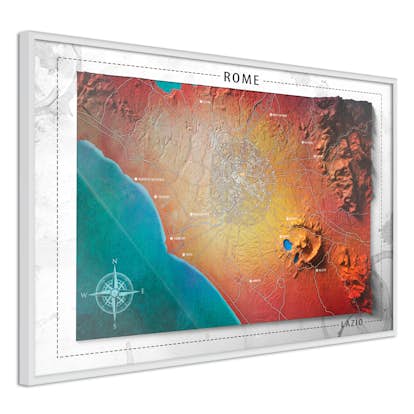 Poster Arkiio Affisch Isometric Map Rome