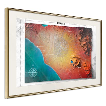 Poster Arkiio Affisch Isometric Map Rome