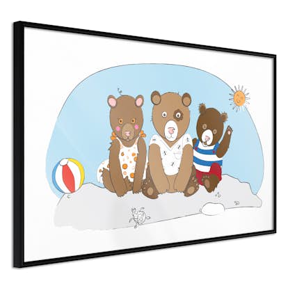 Poster Artgeist Affisch Teddy Bears on the Beach