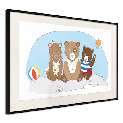 Poster Artgeist Affisch Teddy Bears on the Beach