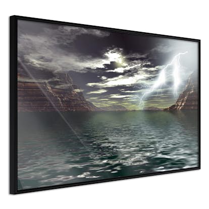 Poster Artgeist Affisch Storm on the Lake