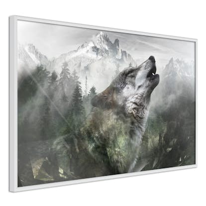 Poster Artgeist Affisch Howling Wolf