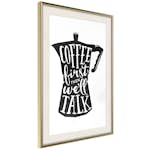 Poster Artgeist Affisch Coffee First Then We'll Talk