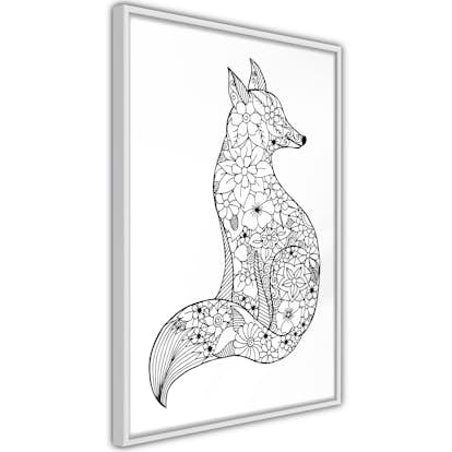 Poster Artgeist Affisch Flower Fox