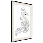 Poster Artgeist Affisch Flower Fox