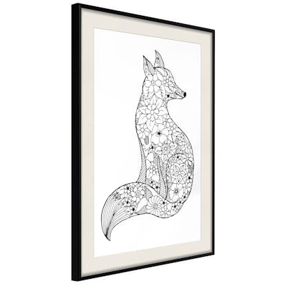 Poster Artgeist Affisch Flower Fox