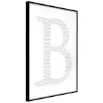 Poster Artgeist Affisch Letter B
