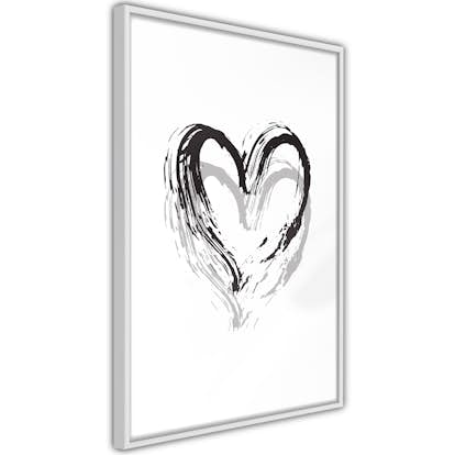 Poster Artgeist Affisch Brush Heart